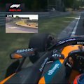 Oscar Piastri unleashes towards Carlos Sainz during the Hungarian Grand Prix.