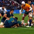 Captain Harry Wilson gets the Wallabies on the board with the opening try in Mendoza.