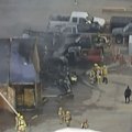 A helicopter that crashed while filming the scene of a fatal bus accident has left at least three people dead.