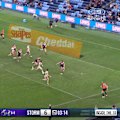 Nick Meaney butchers a certain try late in the Storm's clash with the Roosters.