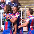 Dominic Young gave the Knights the lead only minutes into their clash with the Bulldogs at Accor Stadium.