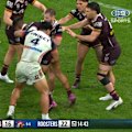 Roosters centre Robert Toia is put on report after a lifting tackle on Broncos winger Josiah Karapani.