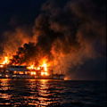 Five people are dead and more than 80 are missing after fire tore through a ferry in the Philippines.
