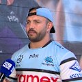 Sharks five-eighth Braydon Trindall knows his injured shoulder will be tested on Saturday night against the Roosters.
