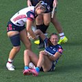 Roosters rugby convert Sariah Paki is in some hot water after she was pinged for a hip drop tackle on Teagan Levi. 