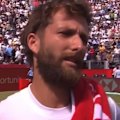 Corentin Moutet could face a fine after saying the 'f-word' seven times in quick succession on live television.