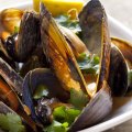 Red curry of mussels.