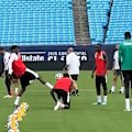 A viral clip of Senegal players bouncing the ball while warming up for the World Cup has raised alarm due to the literally rebound of the ball.