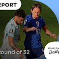 Portugal has knocked out Croatia in a controversial finish to a World Cup epic.