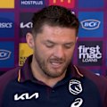 Broncos prop Corey Jensen breaks down in tears as he announces his medical retirement from the NRL.