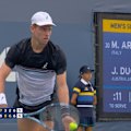 James Duckworth knocks Matteo Arnaldi out of the US Open with a first round upset.