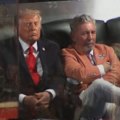 Booing could be heard as US President Donald Trump saluted during the US national anthem at Madison Square Garden.