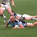 Playing with virtually one arm, Braydon Trindall threw a brilliant pass before Will Kennedy did the rest.