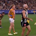 In Collingwood's round eight draw with Hawthorn, Steele Sidebottom kicked a late goal after this controversial moment.