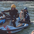 The high-stakes rescue followed several distress calls from the public.