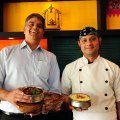 Vankatesh Ramachandran and chef Anil Uniyal (right) at Jewel of India.