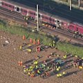 One person has been killed and several others are hurt after two trains, both bound for London, crashed in England's east.