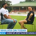Jordan Mailata speaks to Today host Karl Stefanovic as he spends time in Australia in the NFL off-season.
