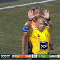 Api Koroisau looks surprised as the referee sin bins him for a hip-drop style tackle.