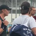 Alexander Zverev and Cruz Hewitt's interaction has gone viral after the former was accused of pulling rank on the practice courts.
