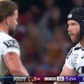 Blake Mozer goes off for an HIA after another awkward tackle.