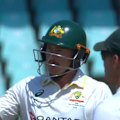 Matt Renshaw takes the wicket of South Africa captain Temba Bavuma as his incredible comeback Test continues.