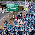 A runner has died after collapsing during the HBF Run for a Reason in Perth.