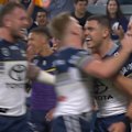Jake Clifford snatches the first points for the Cowboys off the back of a series of errors by the Melbourne Storm.