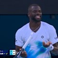 Frances Tiafoe fails to make the most of a break point against Alex de Minaur.