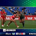 St George Illawarra are penalised for a high tackle on the goal line, but the Warriors don't get a penalty try.