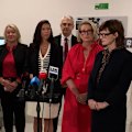 There was awkwardness as the colleagues surrounding Victorian Premier Jacinta Allan at a press conference in Melbourne were invited to defend the handling of the Big Build scandal.