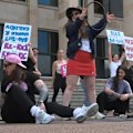 Luke Herdegen, the latest One Nation member to be voted into office, was met by protesters outside of Parliament House in Western Australia.