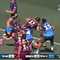 The hosts are struggling to stop the Broncos from scoring as Lauren Dam is the next player to cross over the line. 