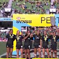 Australia was thrashed by arch rival New Zealand to lose the women's final at the Perth Sevens.