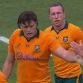 Tom Hooper's try proves decisive for the Wallabies as they upset Argentina in Jujuy.