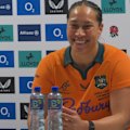 The Wallaroos lick their wounds after the side's 48-15 loss to England in Salford.