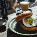 Bacon and egg butty at The Little Kitchen, Coogee