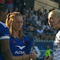 France's Cloé Correa got a straight red for eye-gouging during the game against the Wallaroos.
