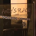 Police have arrested two men following an alleged café drive-by shooting in Melbourne’s north-west overnight.