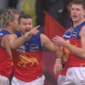 Charlie Cameron strikes first in the AFL grand final to put the Brisbane Lions in the lead.