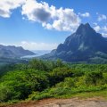 Stunning Moorea Island, part of French Polynesia, lies northwest of Tahiti.