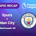 Watch the goals and big moments from Manchester City's visit to Tottenham Hotspur Stadium to face Spurs in Premier League Matchweek 24 action.