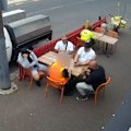 CCTV played at Melbourne Magistrates’ Court on October 14 showed Amir Teymoori, Daniel Van Camp, Gazanfer Bekirovski and Travers Grubb meeting with the director of a developer at a Flemington cafe in December 2024.