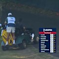Jason Day was forced to withdraw from the US Open mid-way through his first round with a back injury.