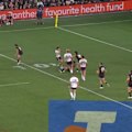Nathan Cleary is taken out before Lehi Hopoate scores but the try is awarded.