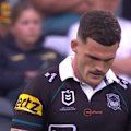Panthers halfback Nathan Cleary is expected to battle on for the NRL finals, despite suffering a foot injury.