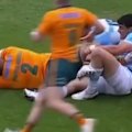 Brandon Paenga-Amosa finishes a brilliant Wallabies try to open the scoring in Jujuy.