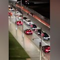 Video captured by residents in Barangaroo shows noisy vehicles within earshot of apartments.