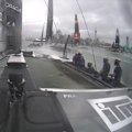 Two sailors have been taken to hospital with injuries after a major collision between the Black Foils and France at SailGP Auckland.
