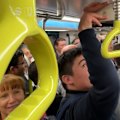 Hundreds lined up along the platform for the first train, which arrived at 4.04am.to pick up train enthusiasts, politicians and those who had played a key role in its construction. Video: Audrey Richardson
